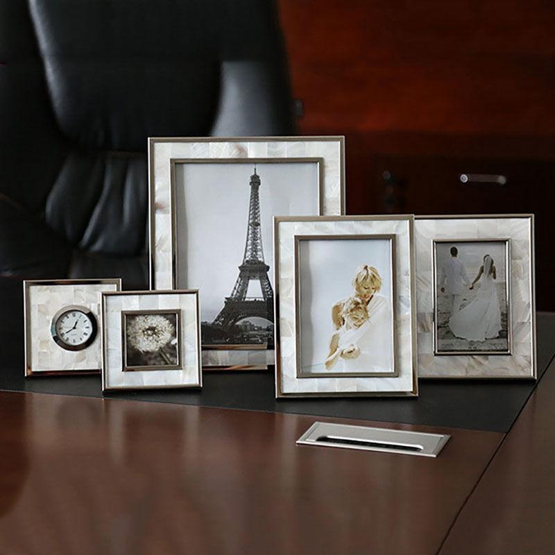 Bamboo Photo Frame - 유럽 쉘 장식 합금 사진 프레임