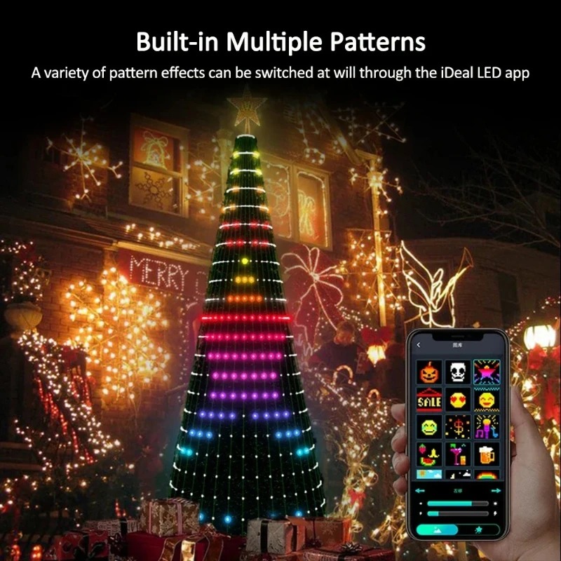 Home Decor Free App - 크리스마스 스타 트리 조명 RGB LED,