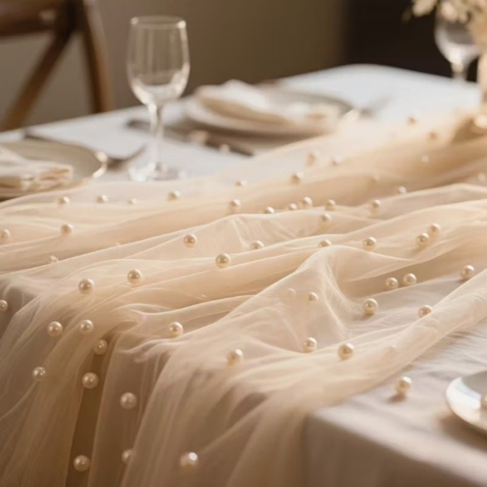 꿈꾸는 듯한 고급스러운 웨딩 테이블 러너, 반투명 멀티 - Linen Table Runner 리뷰 및 가격