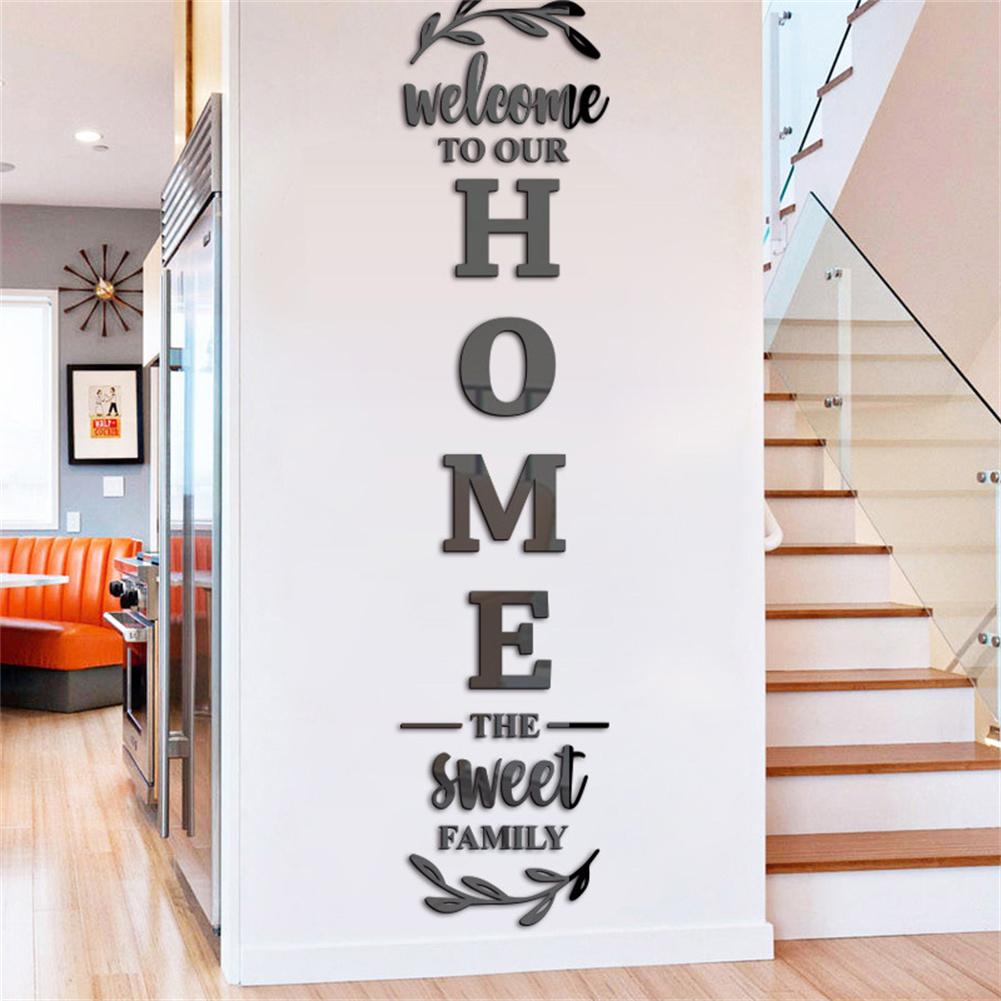 영어 편지 3D 거울 벽 스티커, 자체 접착 아크릴 데 - Home Decor Y2K 리뷰 및 가격