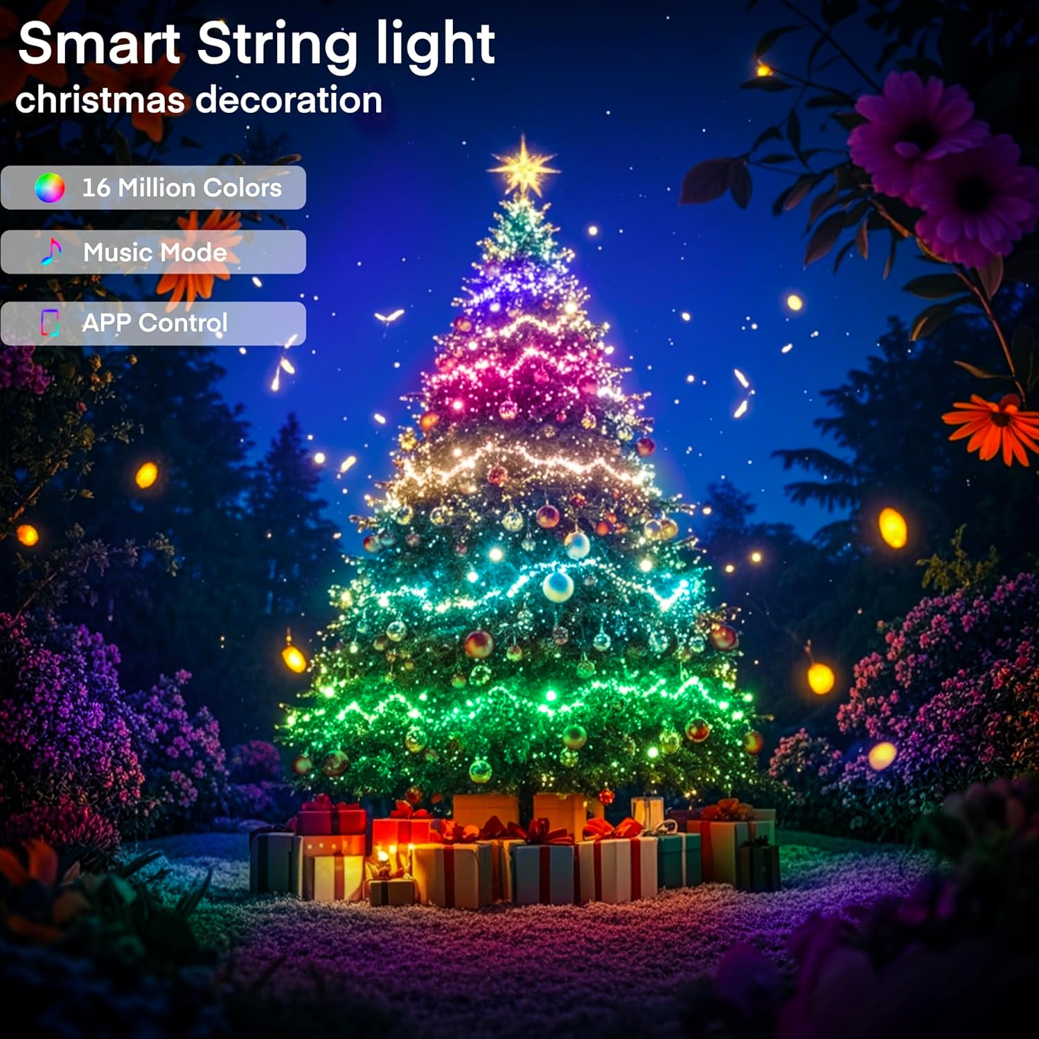 WS2812B RGBIC LED 스트링 조명 5V US - Home Decor Free App 리뷰 및 가격