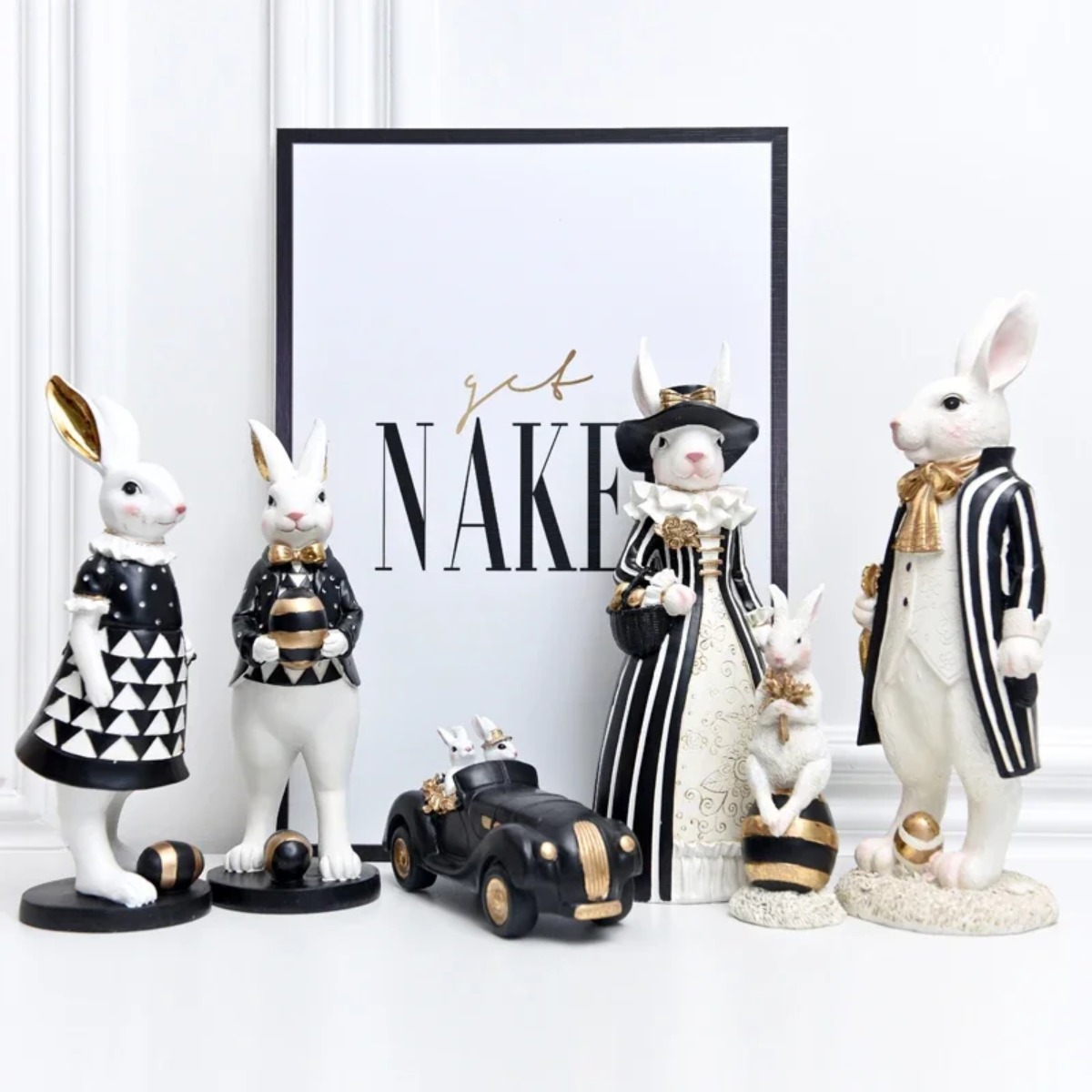 창의적인 목가적인 궁전 토끼 가족 장식, 홈 장식품,  - Home Decor Za 리뷰 및 가격