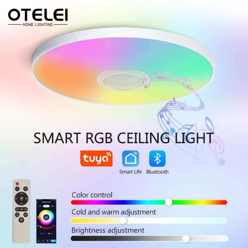 TUYA 스마트 음악 천장 LED 조명, RGB 리모컨 - Home Decor Free App 리뷰 및 가격