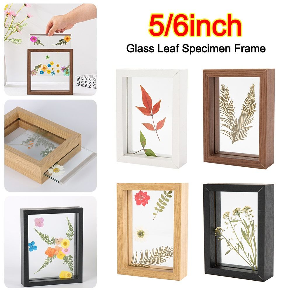 나무 유리 잎 표본 프레임 투명 양면 사진 디스플레이  - Bamboo Photo Frame 리뷰 및 가격