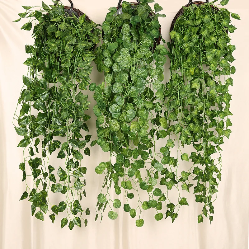 인공 녹색 무 벽걸이 식물 등나무, 집 거실 장식 배경 - Rattan Plant Basket 리뷰 및 가격