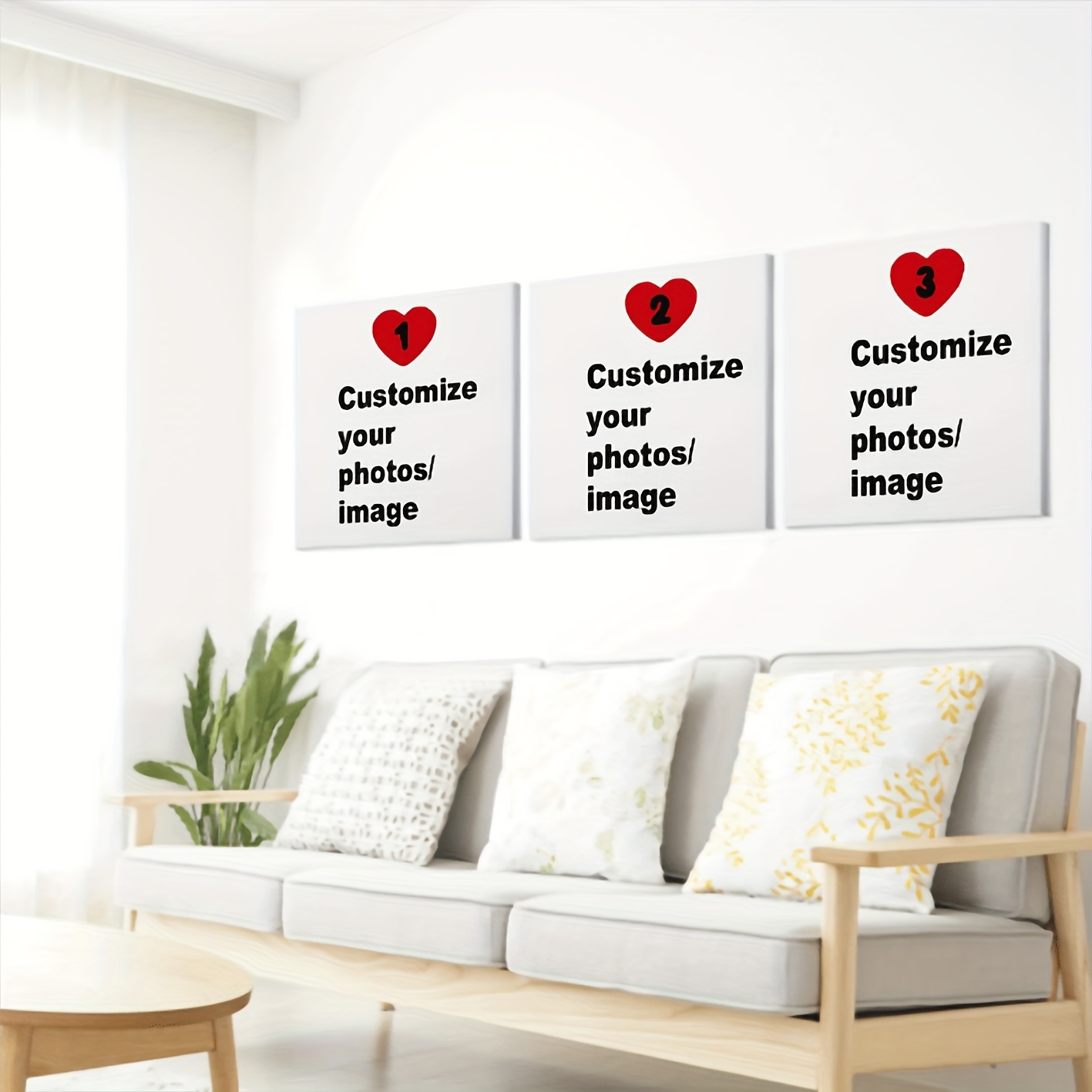 3개 세트 맞춤형 사각 캔버스 포스터 개인화된 커플 가 - Home Decor Theme 리뷰 및 가격